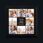 40th Birthday black gold photo collage Gift Box<br><div class="desc">Celebrate your 40th birthday in style with these black and gold effect 40th birthday design. A modern design with script text and bold graphics. Change the colour to customise. Part of a collection.</div>