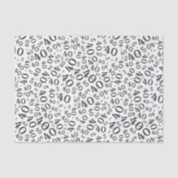 40th Birthday Black/White Random Number Pattern