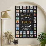 40th Birthday born 1985 Family Photos Collage Faux Canvas Print<br><div class="desc">Give that special someone a gift they will love and cherish forever: a personalised birthday large faux canvas print! Our unique and stylish print includes an array of your favourite photos and includes the name and year of the birthday recipient. Perfect for brightening up any space, this thoughtful and unique...</div>