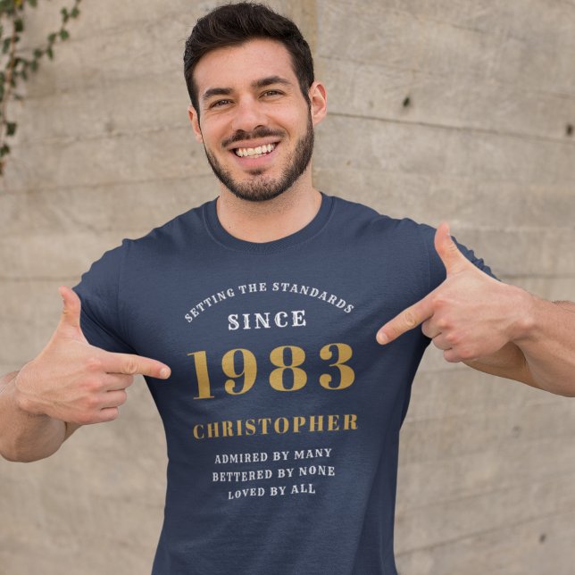 40th Birthday Born Add Year And Name T-Shirt (Creator Uploaded)