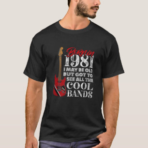 40Th Birthday - Born In 1981 I Electric Guitar I R T-Shirt