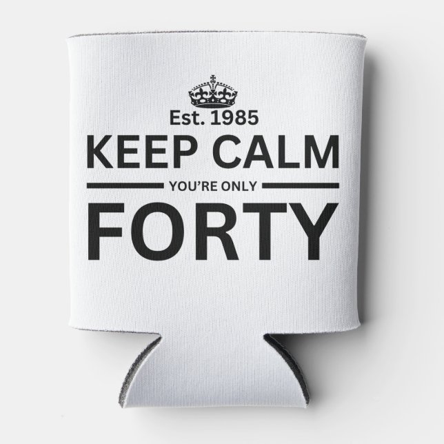 40th birthday can cooler (Front)