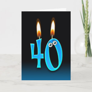 40th Birthday Candles Card
