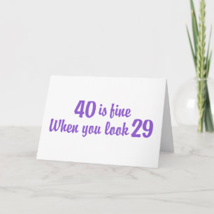 40th Birthday Card