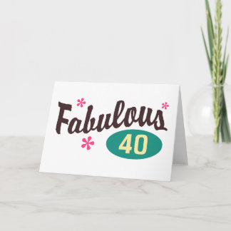 40th Birthday Card