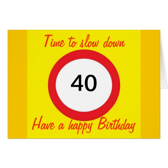 40th Birthday Card