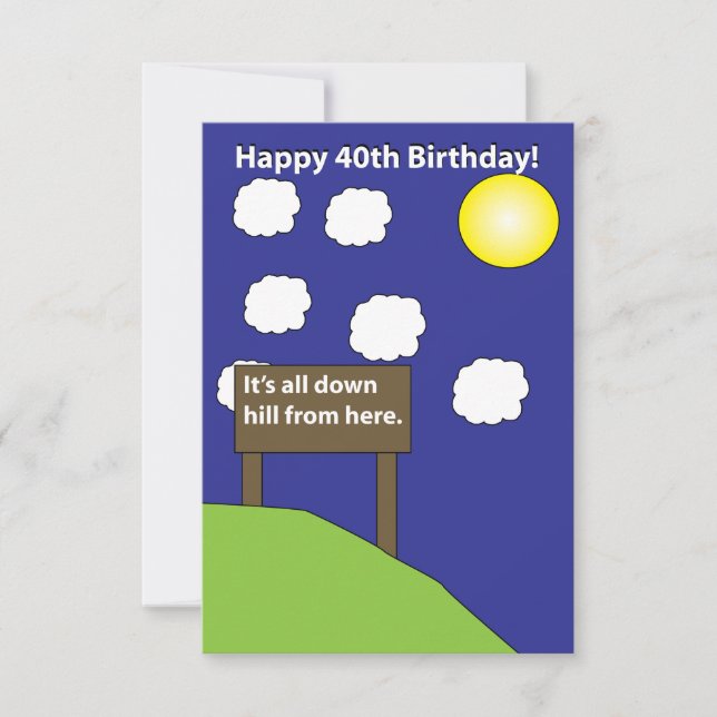 40th Birthday card (Front)