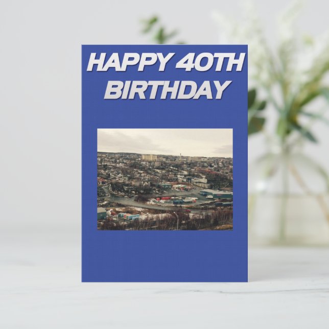 40th Birthday card (Standing Front)