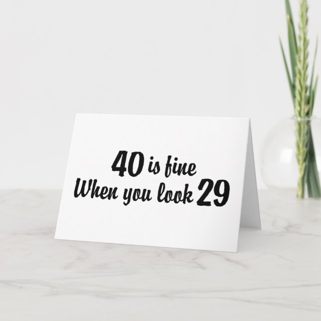 40th Birthday Card (Front)
