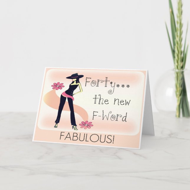 40th Birthday Card for Women (Front)