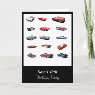 40th Birthday card invitation