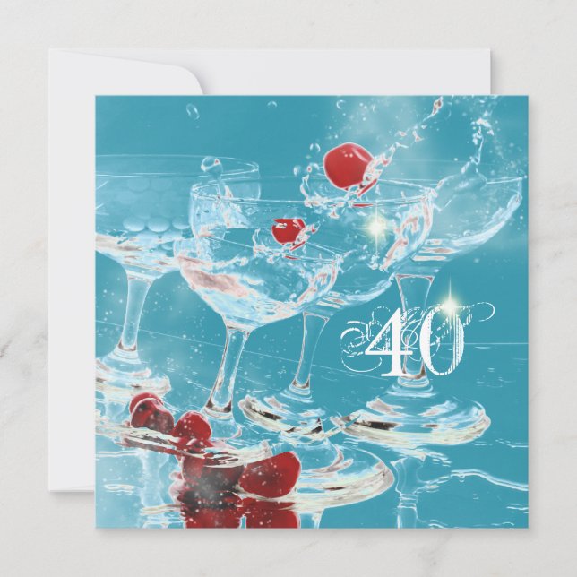 40th birthday celebration party major CUSTOMIZE Invitation (Front)