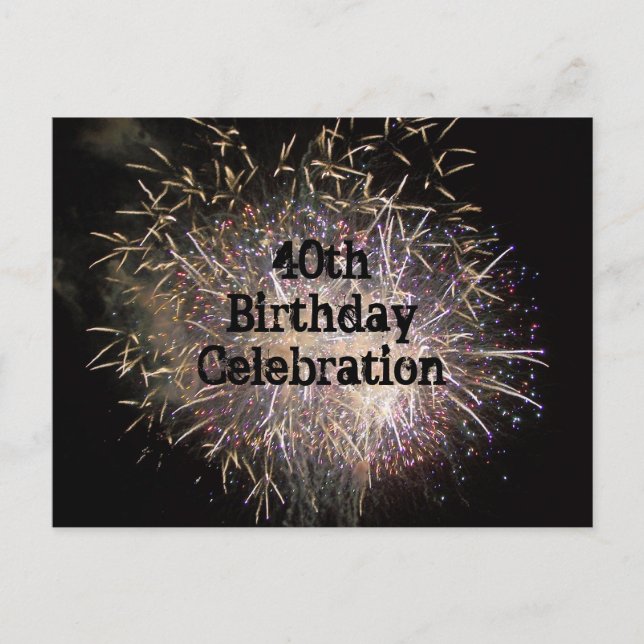 40th Birthday Celebration Postcard (Front)