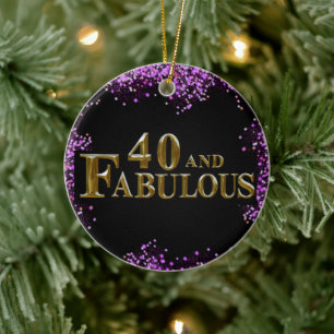 40th Birthday  Ceramic Tree Decoration