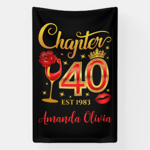 40th Birthday, chapter 40 lady’s, women’s Banner