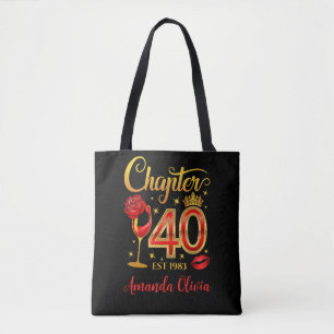 40th Birthday, chapter 40 lady’s, women’s  Tote Bag