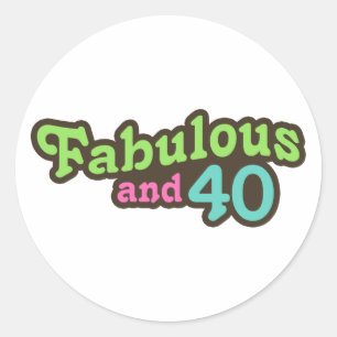 40th Birthday Classic Round Sticker