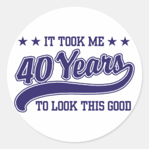 40th Birthday Classic Round Sticker