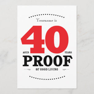 40th Birthday Cocktails & Cheers Invitation