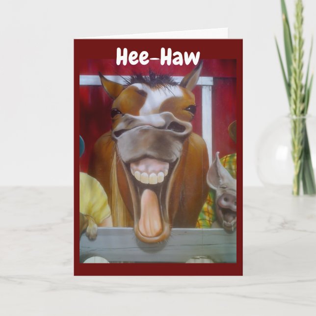 **40th BIRTHDAY** COMEDIAN DONKEY SENDS WISHES Card (Front)