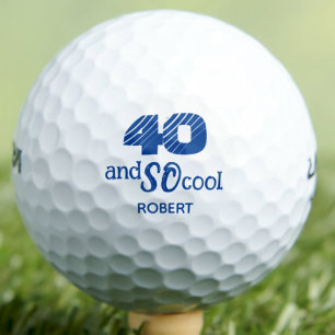 40th Birthday Coworker Gift – Blue Cool 40 Years Golf Balls