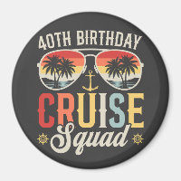 40TH Birthday Cruise Squad Family Matching Circle