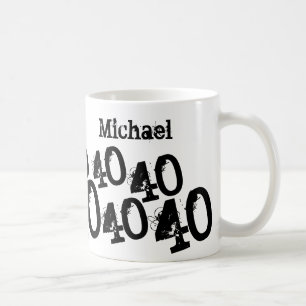 40th Birthday Custom Name Coffee Mug