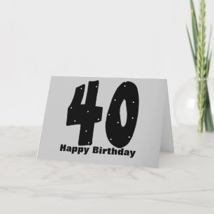 40th Birthday (customisable) Card