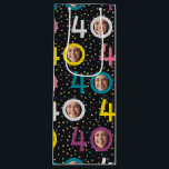 40th Birthday Customise Photo Wine Gift Bag<br><div class="desc">Fun 40th year old birthday pattern to celebrate this milestone year. Customise the zero with your birthday buddy's picture.</div>