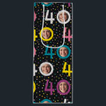 40th Birthday Customise Photo Wine Gift Bag<br><div class="desc">Fun 40th year old birthday pattern to celebrate this milestone year. Customise the zero with your birthday buddy's picture.</div>
