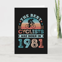 40th Birthday Cycling Gift Best Cyclist born 1981