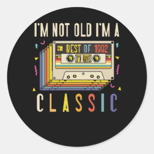 40th Birthday Decorations I'm Not Old Best Of 1982 Classic Round Sticker