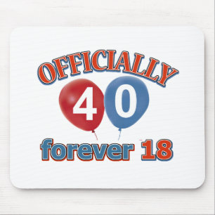 40th birthday designs mouse mat