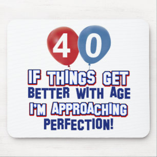 40th birthday designs mouse mat