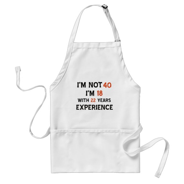 40th birthday designs standard apron (Front)
