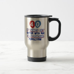 40th birthday designs travel mug