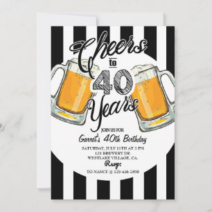 40th birthday,dirty thirty,beer,cheers & beers announcement