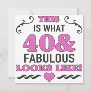 40th Birthday Fabulous Card