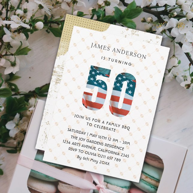 40th Birthday Family BBQ Party 4th July Birthday Invitation (Creator Uploaded)