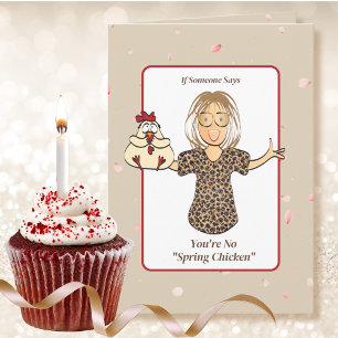 40th Birthday Female Cartoon Funny Saying Card