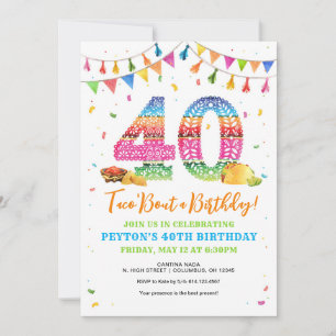 40th Birthday Fiesta Invitation 