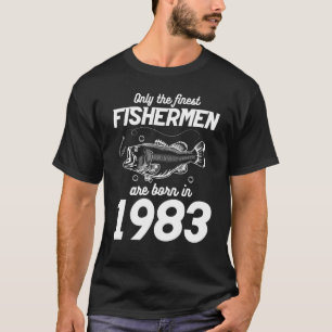40th birthday fishing 40 Year Old fisherman 1983 1 T-Shirt