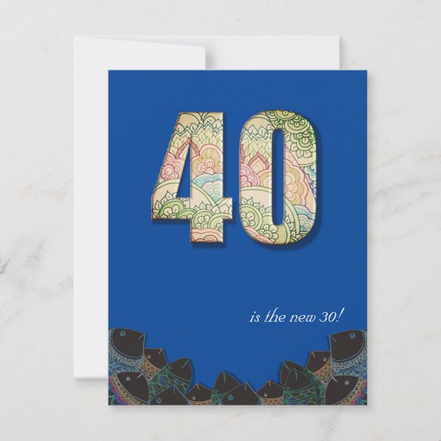 40th birthday Flat Card (Front)