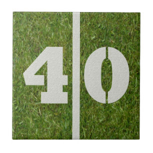 40th Birthday Football Customisable Tile