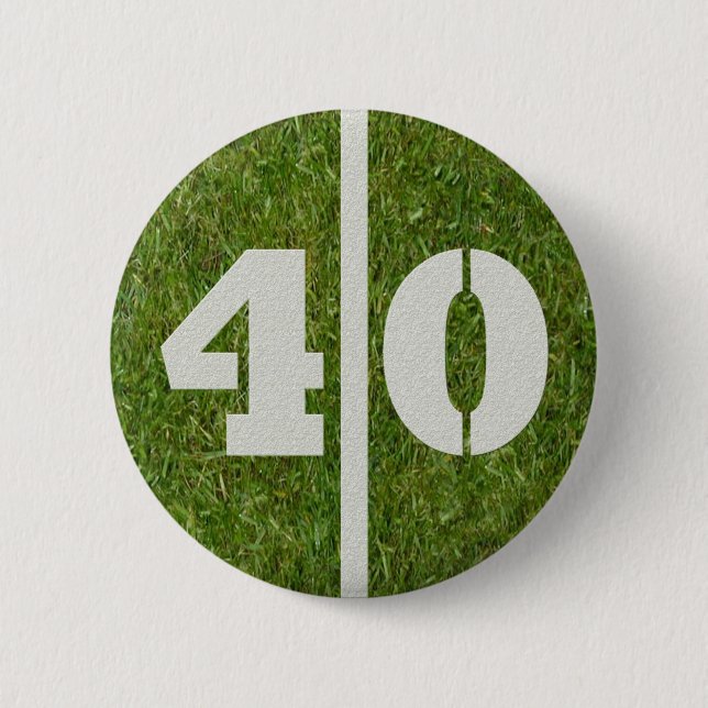 40th Birthday Football Yard Button (Front)
