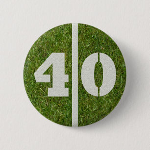 40th Birthday Football Yard Button