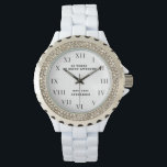 40th Birthday Forty Black Vintage Funny silver Watch<br><div class="desc">40 years of being awesome. Est. 1983. 40th Birthday,  forty,  40 years old,  black and white,  funny watch. Perfect for her.</div>