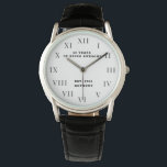 40th Birthday Forty Black Vintage Funny Silver Watch<br><div class="desc">40 years of being awesome. Est. 1983. 40th Birthday,  forty,  40 years old,  black and white,  funny watch.</div>