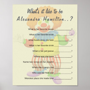 40th Birthday Funny Party Question Game  Poster