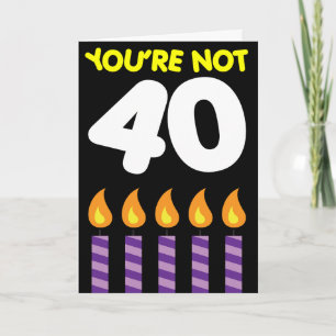 40th Birthday Funny Tariff Card